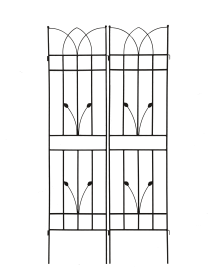 4 Pack Metal Garden Trellis 71" x 17.7" Rustproof Trellis for Climbing Plants Outdoor Flower Support Black