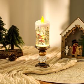 Flameless Vintage Christmas Lights LED Decorative Table Lamps Electronic Christmas Night Lights For Home Outdoor Porch And Christmas Table Center (Option: Style1)