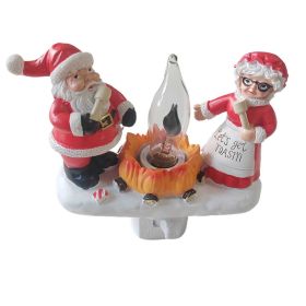 2024 Christmas Night Light,3D Christmas Light,Festive Campfire Light,Snowman Campfire Night Light,Christmas Eve Campfire Flickering Night Light,1 (Option: Santa Claus)