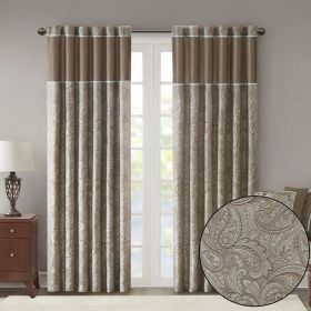 Jacquard Curtain Panel Pair(2 Pcs Window Panels) (Color: as Pic)
