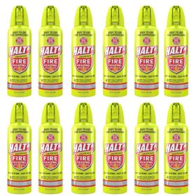 HALT! Handheld Fire Fighting Foam Spray â€“ Non-Toxic, Easy to Use, Store, and Find in Emergency â€“ Compact & Portable â€“ Ideal for Home, Kitchen (size: 12 Pack)