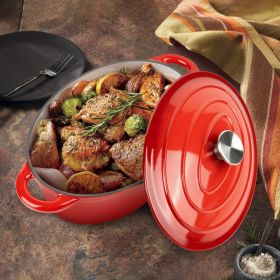 Cast iron soup pot 4 gradient color 29cm (Color: RE,1pcs, size: RE,1pcs)