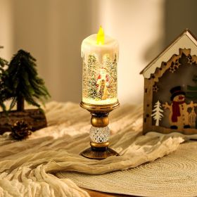 Flameless Vintage Christmas Lights LED Decorative Table Lamps Electronic Christmas Night Lights For Home Outdoor Porch And Christmas Table Center (Option: Style2)